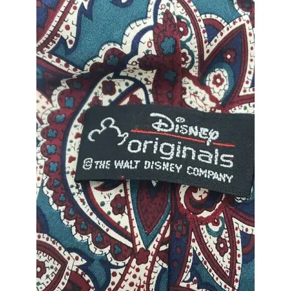Disney Mickey Mouse Necktie Silk Tie Originals WDC Walt Disney Company Paisley - Picture 6 of 7